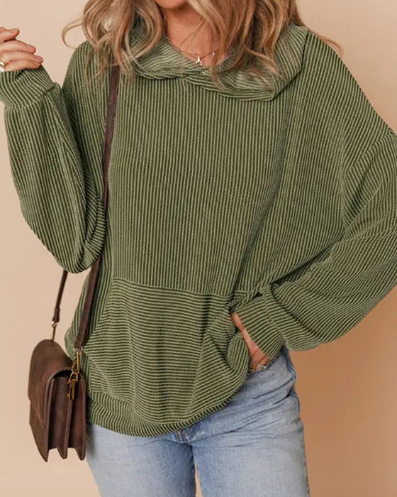 Pullover Løs Twist Hoodie