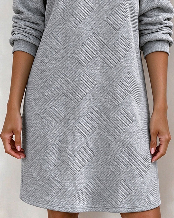 Kjole Geometrisk Preget Sweatshirt Rett