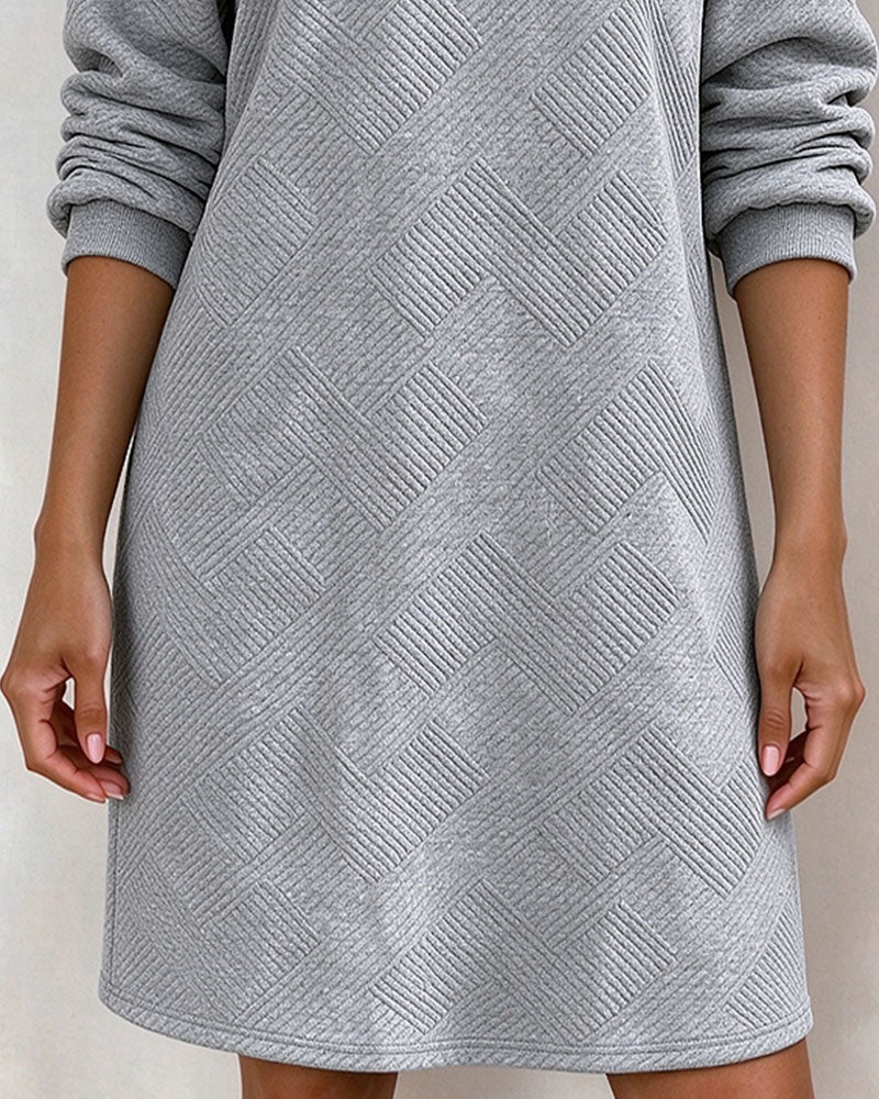 Kjole Geometrisk Preget Sweatshirt Rett
