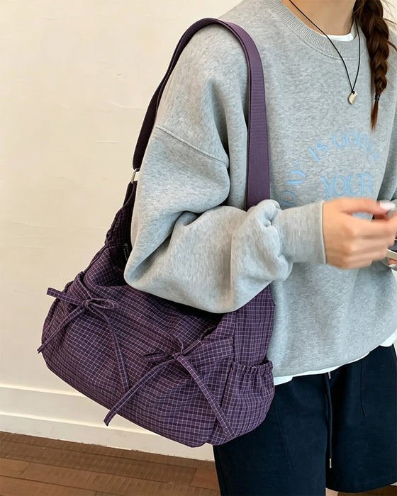 Veske Sløyfe Rutet Crossbody