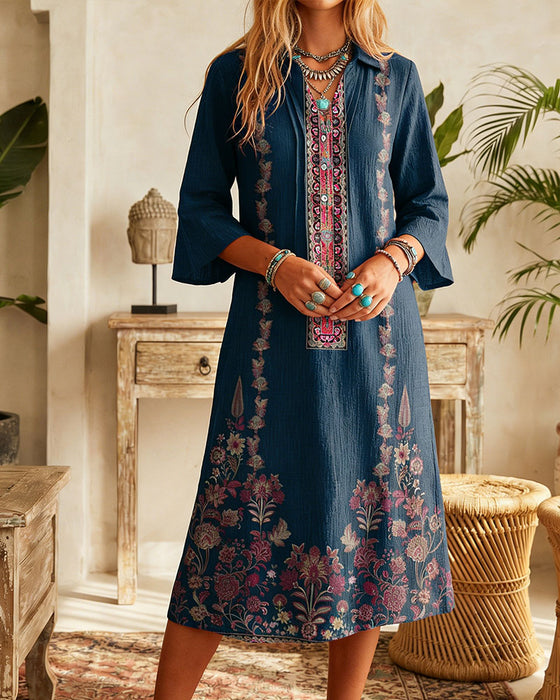 Kjole Utsvingt Erme Løs Retro