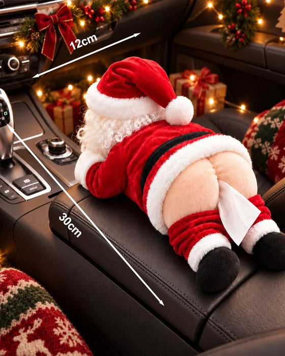 🎅😂 Morsomt Lommetørkleboks-trekk i Julenissedesign