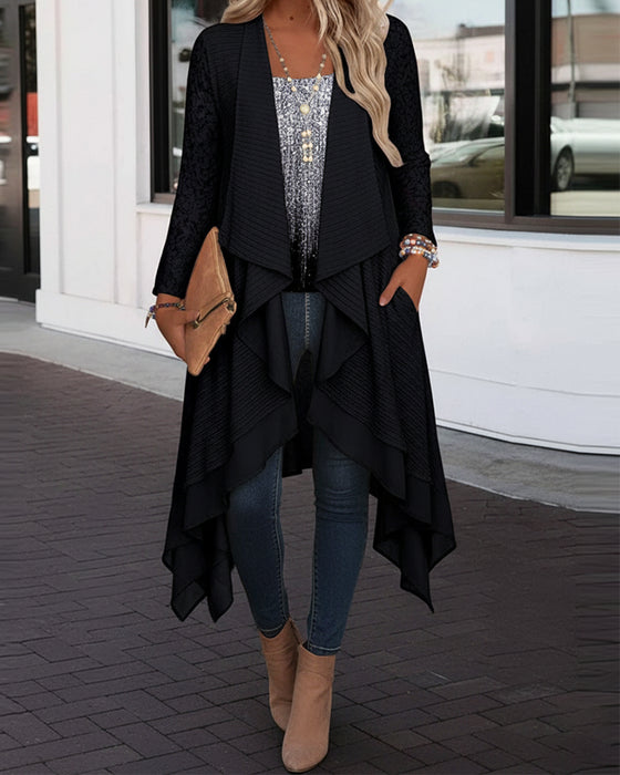 Top Med To-I-En Design, Trykt Mönster Og Asymmetrisk Klipping