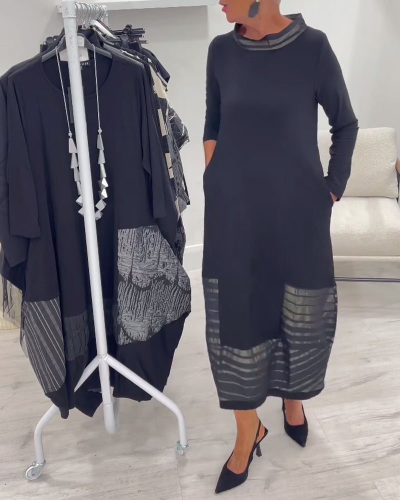 Stilfull Helfarget Kjole Med Sømføyning