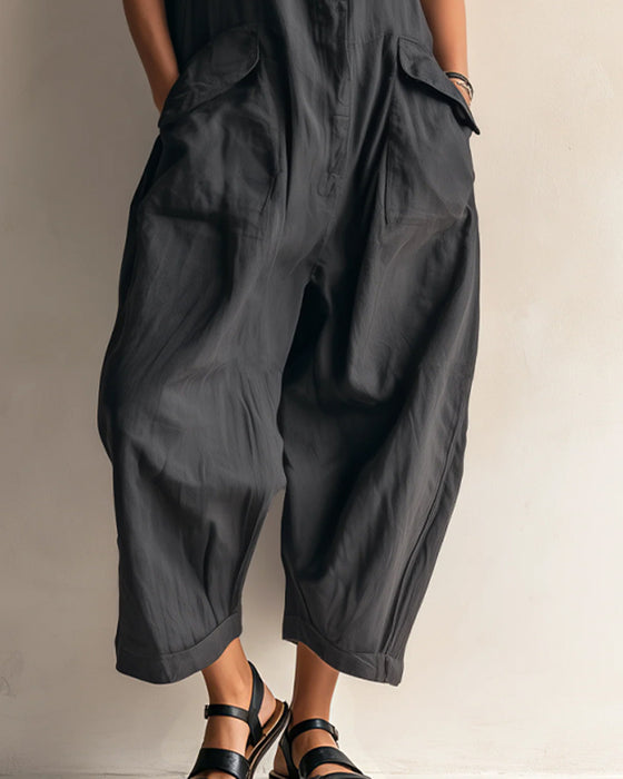 Jumpsuit Slag Ermeløs Lomme Cargo