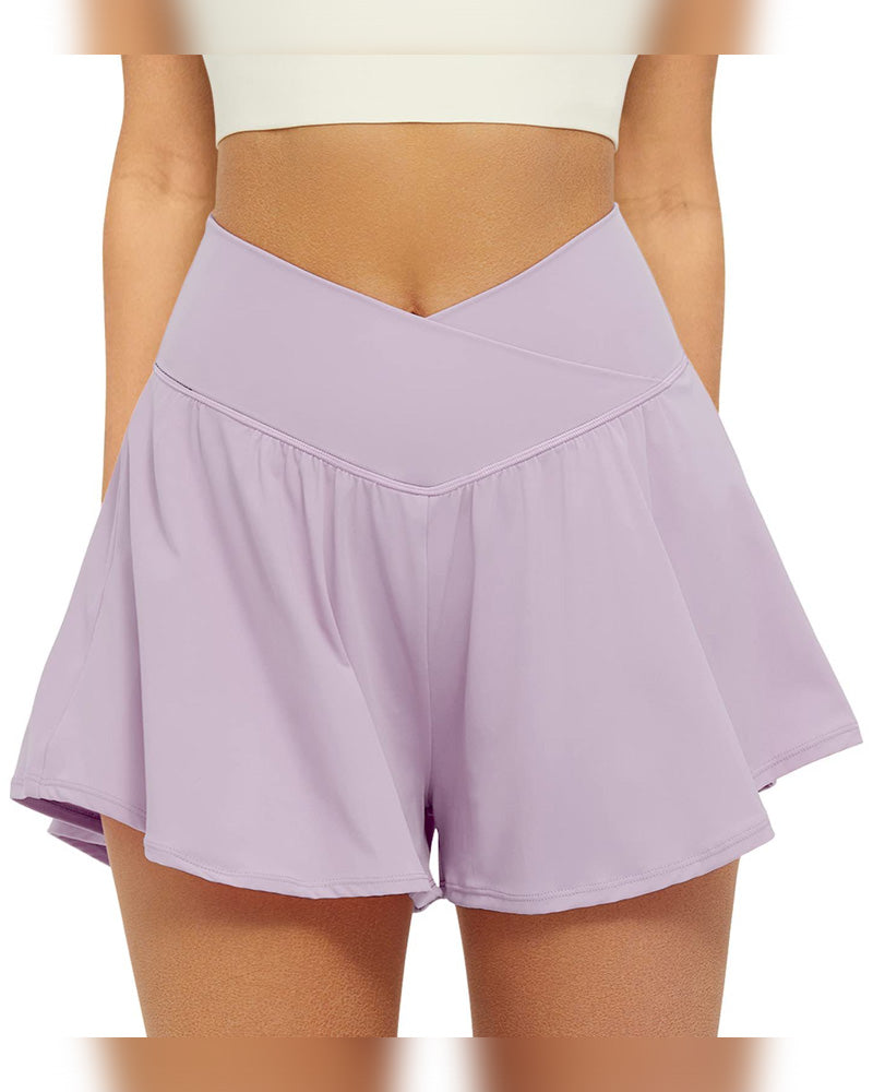 Shorts Med Høy Midje Ensfarget