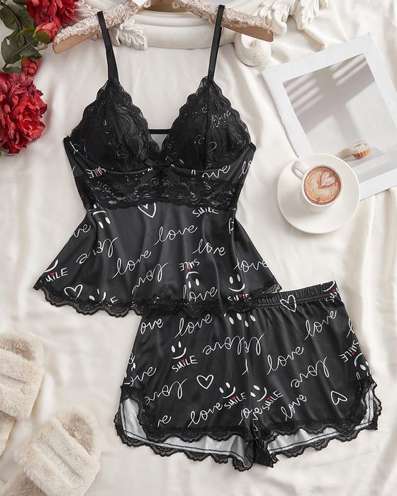 Sett Blonde Lappeteppe Sexy Pyjamas