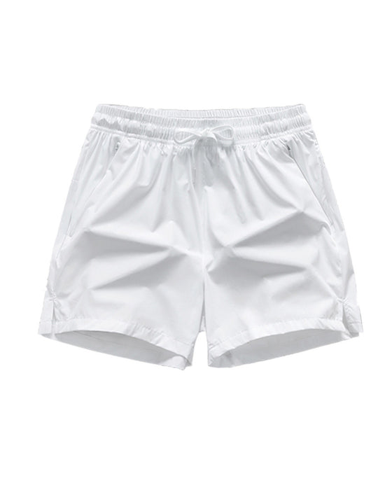 Shorts Menn Elastisk Midje Lomme Hurtigtørkende Is-Silke Sport