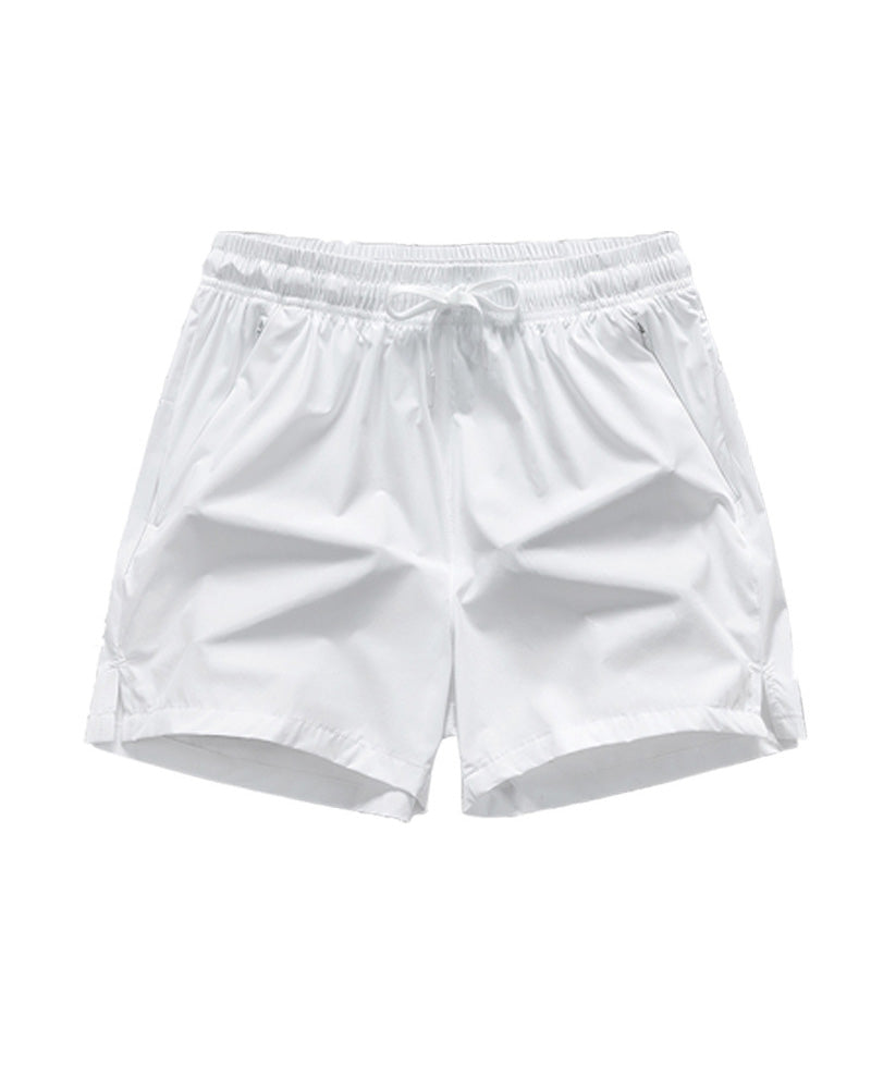 Shorts Menn Elastisk Midje Lomme Hurtigtørkende Is-Silke Sport