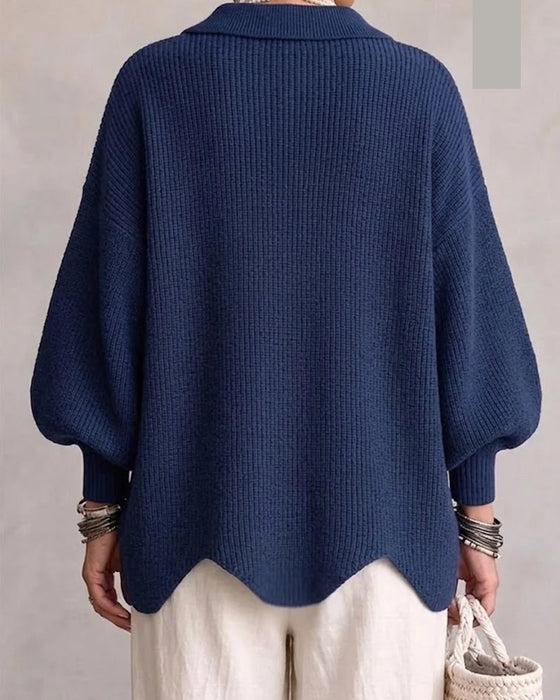 Cardigan Stor Metallknapp Jakkeslag
