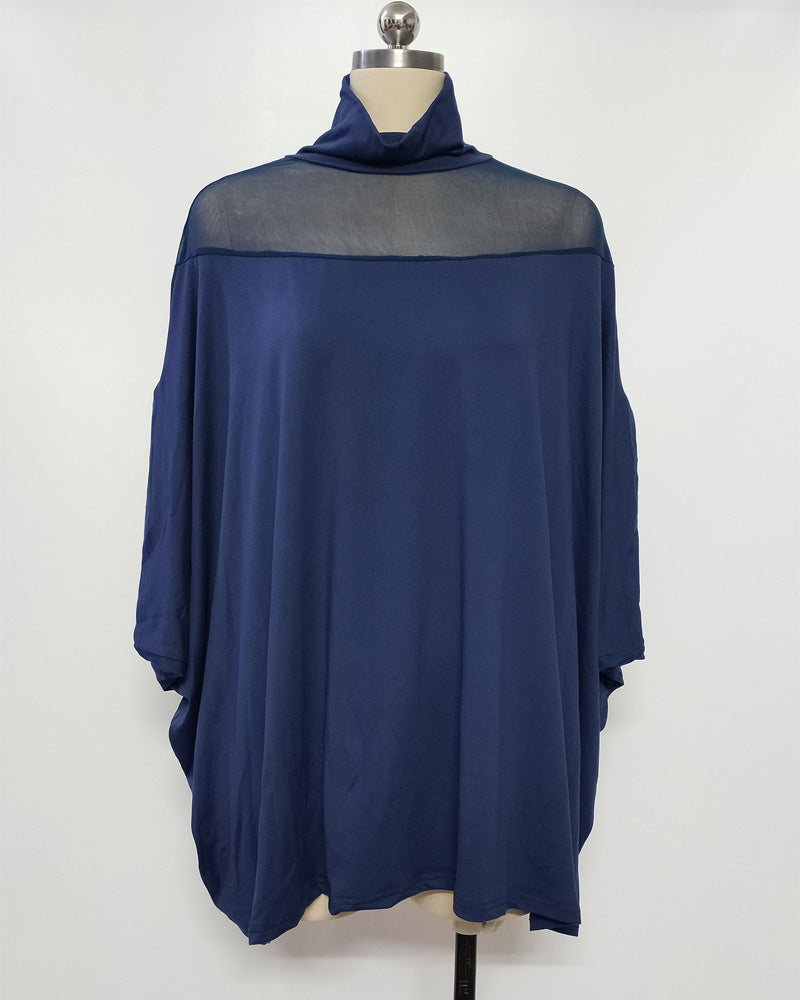 Bluse Gjennomsiktig Cold Shoulder Dolmanerme