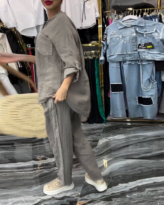 Dress Ståkrage Lomme Avslappet