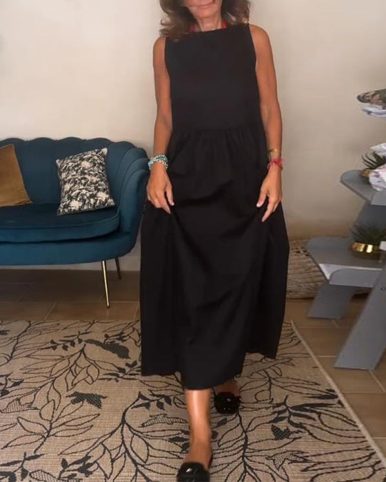 Ryggløs Kjole Med Sløyfe