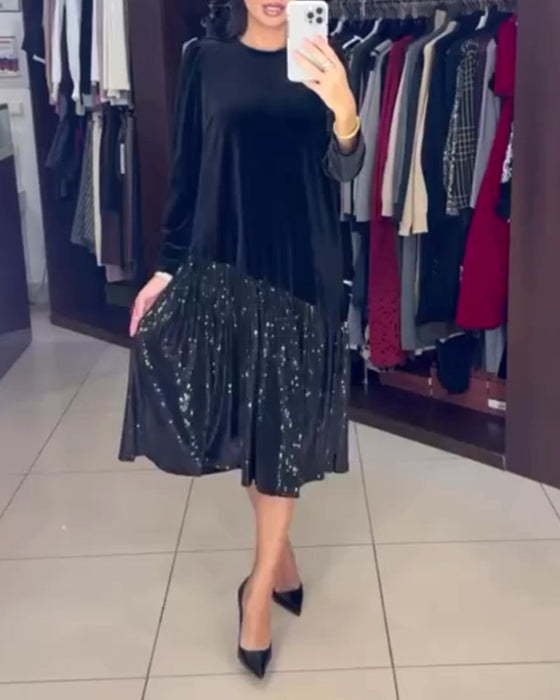 Kjole avslappet temperament paljett