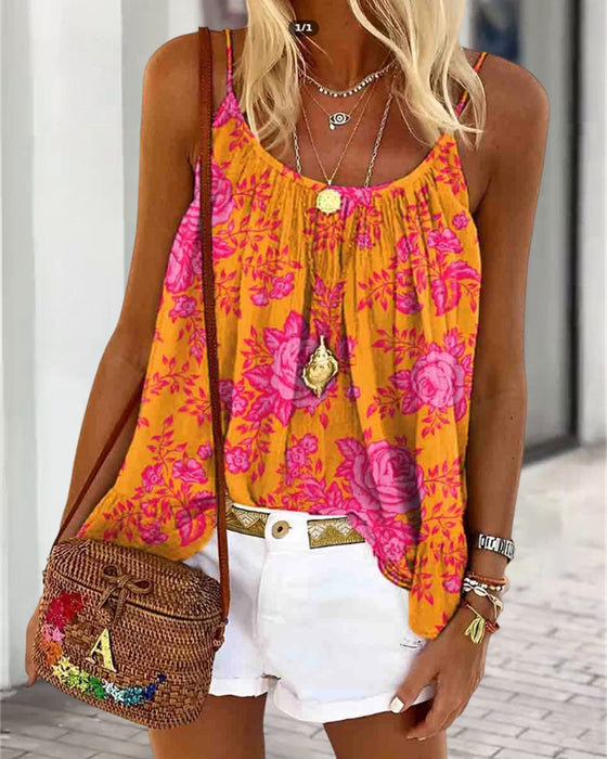 Tank Top Camisole Printed Casual