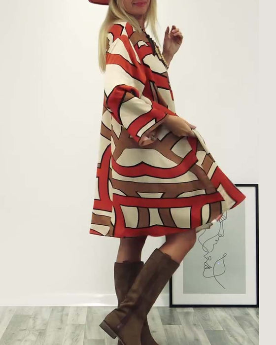 Kjole med rund hals design