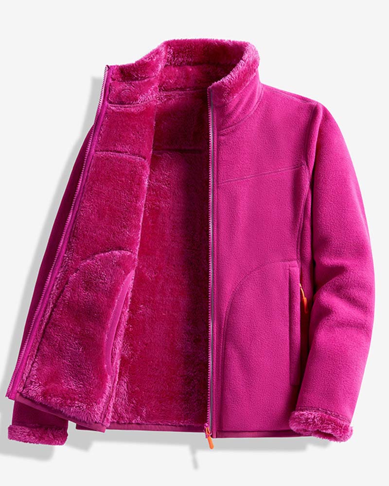 Jakke Solid Lang Erme Casual