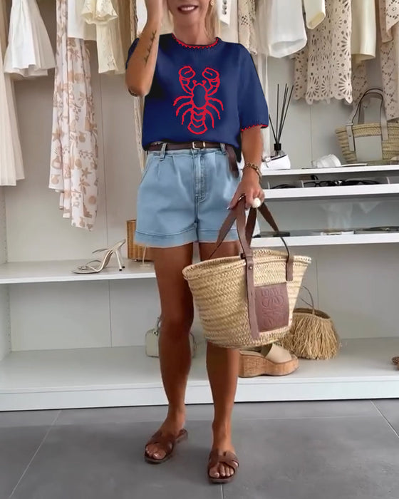 Genser med Trykk i Streetstil