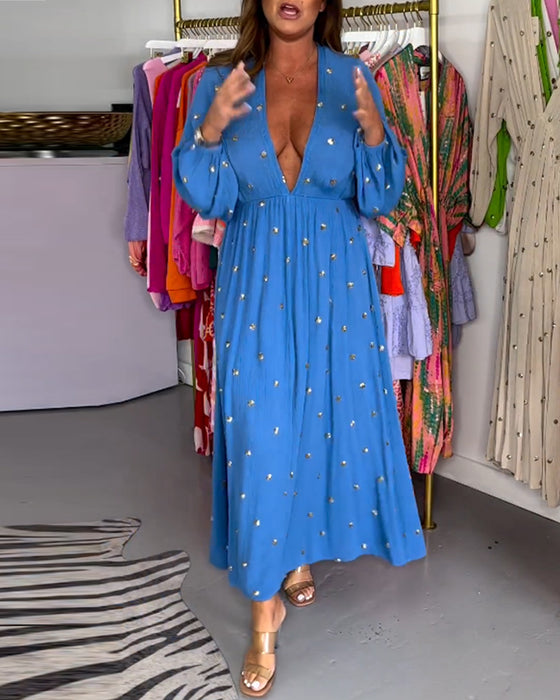 Sexy kjole i dyp v-hals