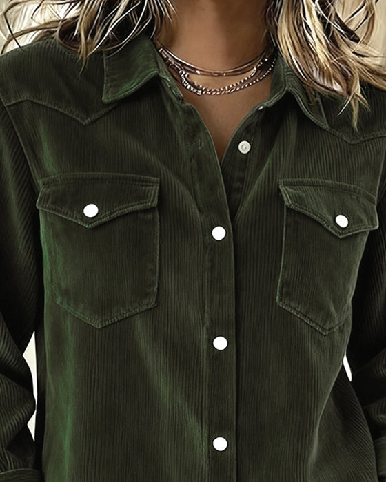 Langermet Skjorte Med Revers Og Knepping