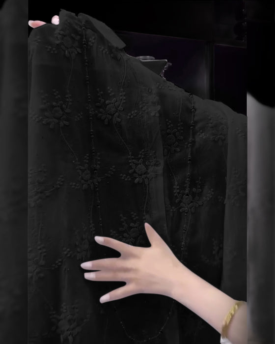 Skjorte Ensfarget Brodert Dropped Shoulder