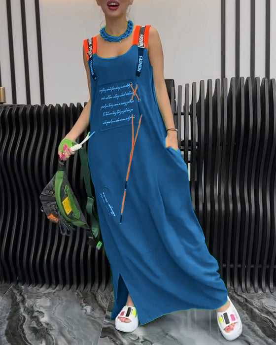 Kjole Ermeløs Personlig Bokstavtrykk