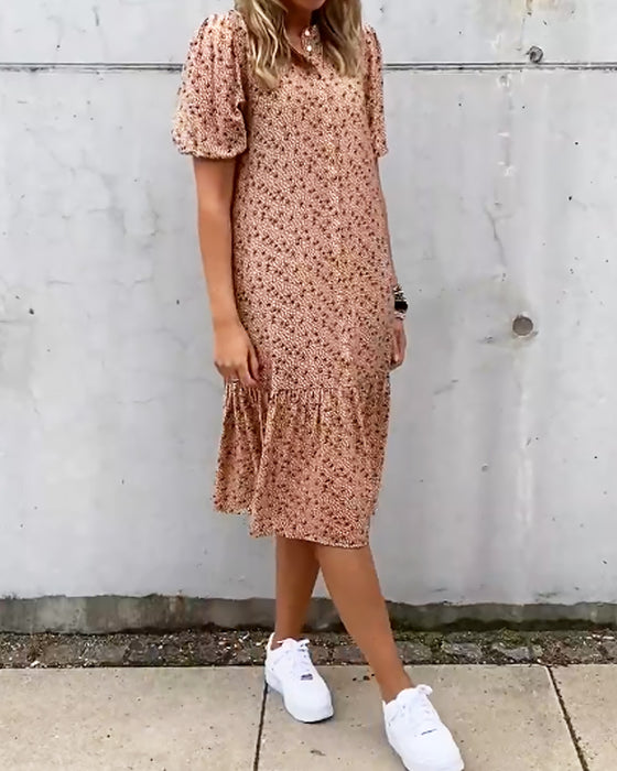 Skiftskjole med korte ermer