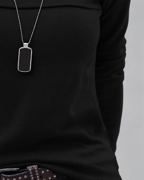 Topp Slim Fit Plissert Langermet