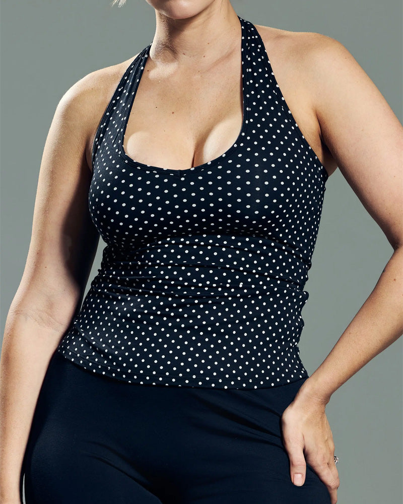 Tank Top Halsringning Prikket