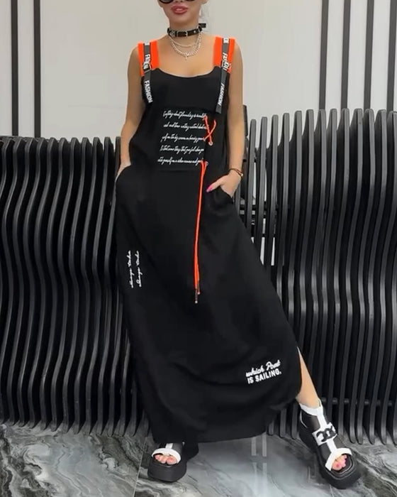 Kjole Ermeløs Personlig Bokstavtrykk