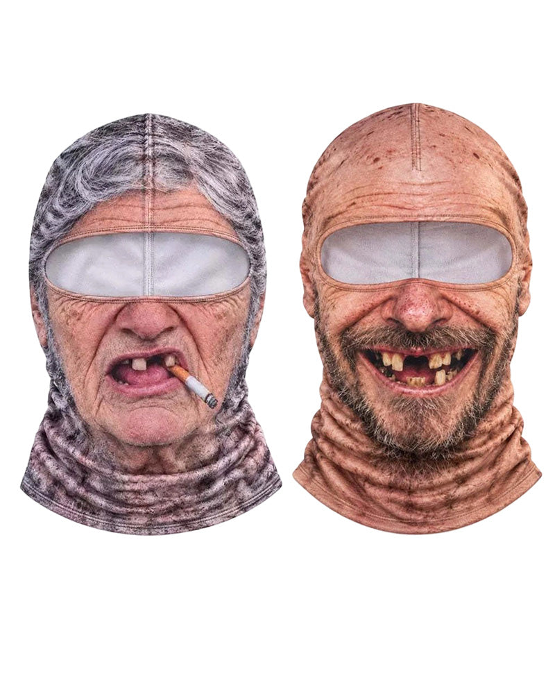 Maske Morsom 3d Sur Gammel Mann Ski