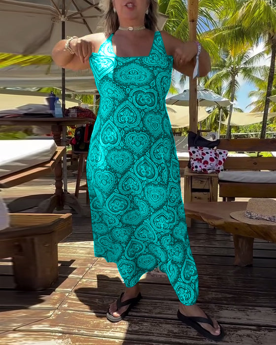 Badedrakt Stroppeløs Hjerte Ferieprint