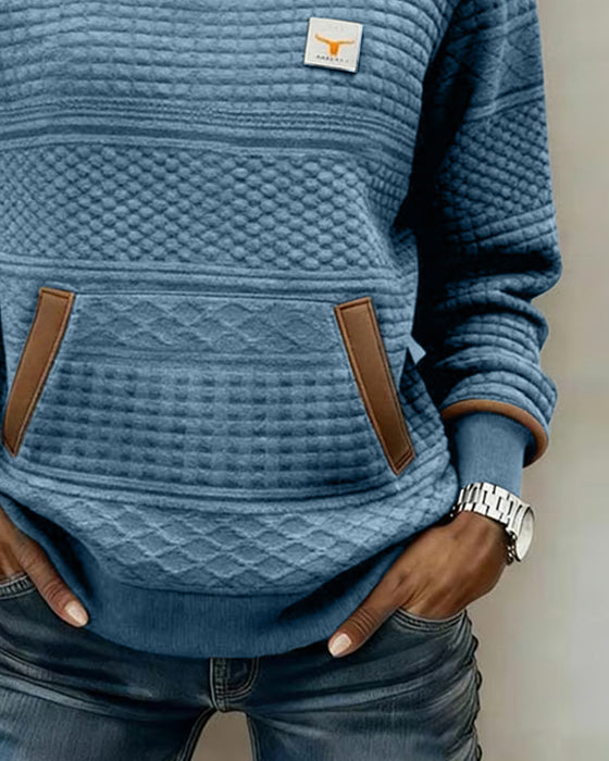 Genser Med Rund Hals Og Fargeblokkering