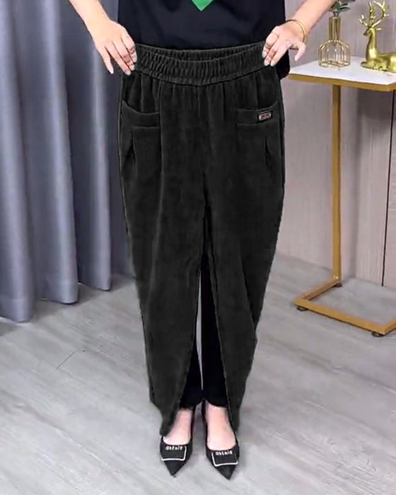 Enfargede stretch-skinnybukser