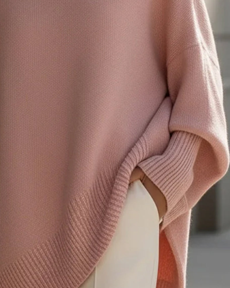 Genser Rund Hals Løstsittende Midjes