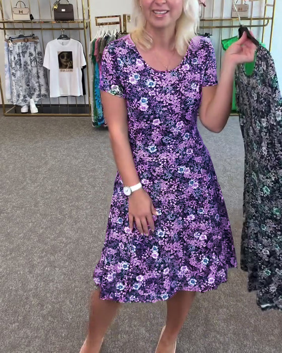 Kjole Stilfull Smal Midje Trykt