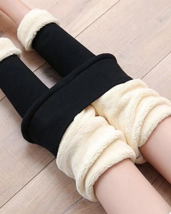 Vinterleggings av lammeskinn