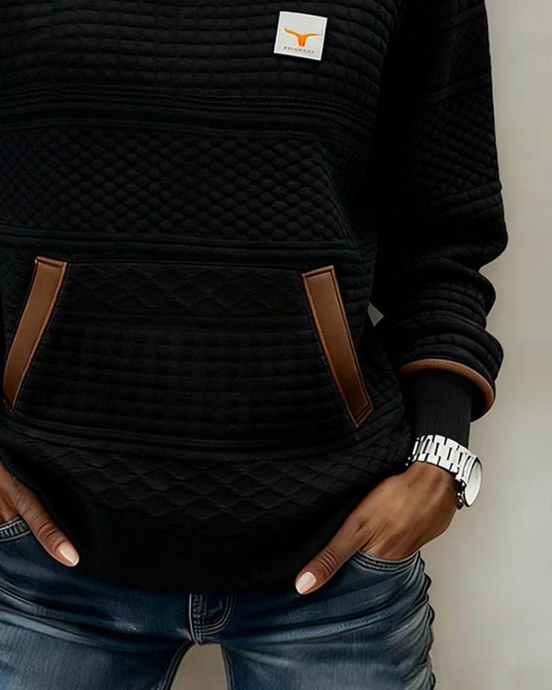 Genser Med Rund Hals Og Fargeblokkering