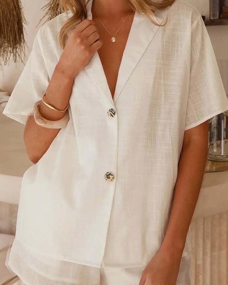 Set V-Neck Kneppet Casual