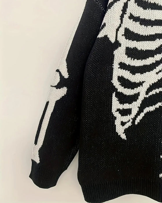 Pullover Rund Hals Lang Erme Trykket
