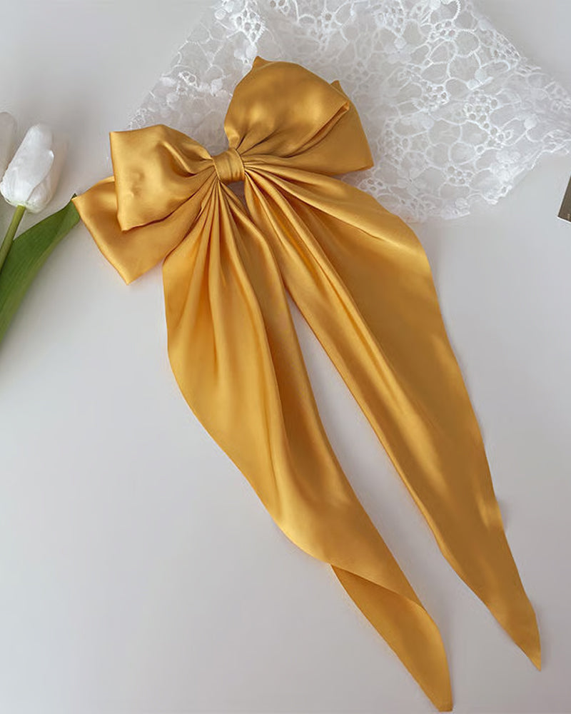 🔥 Stor Sløyfe Hårklemme For Kvinner – Bryllup & Hverdag Hestehale Accessory Med Lang Hale
