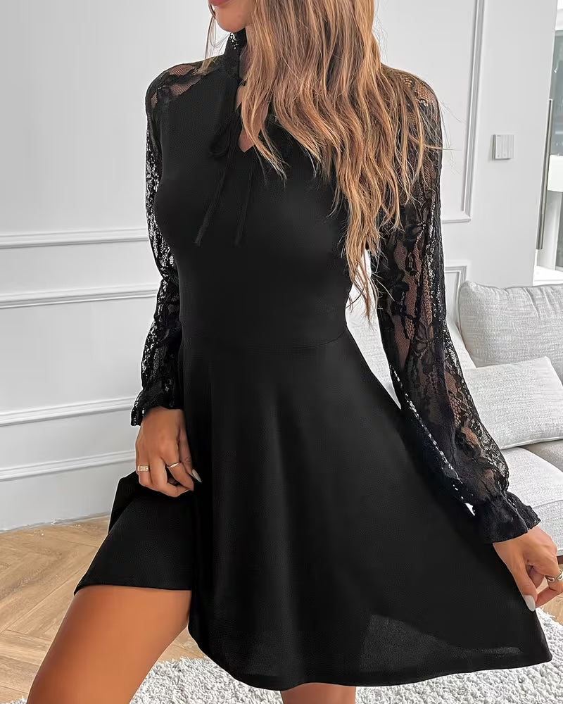 Kjole Blonder Lappetøysarbeid Elegant Slim