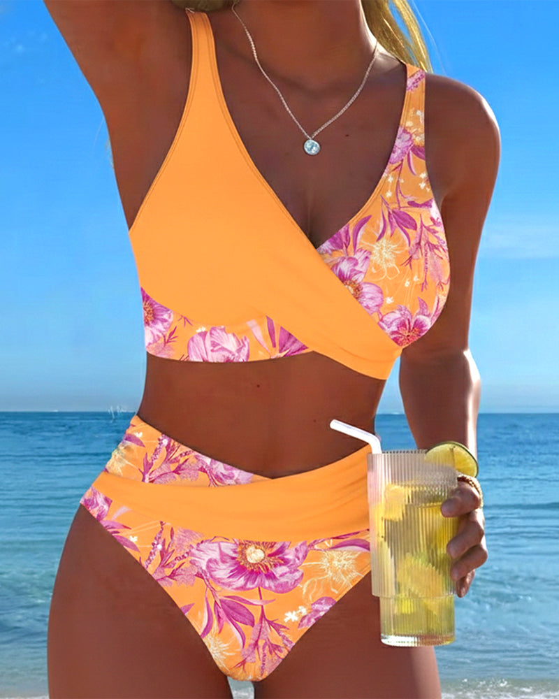 Bikini Blomstrete Trykk Sexy