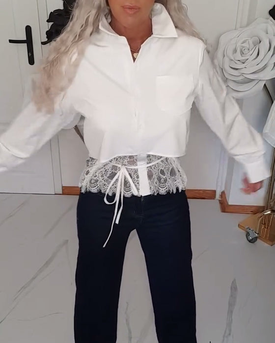 Skjorte Moteriktig Ensfarget