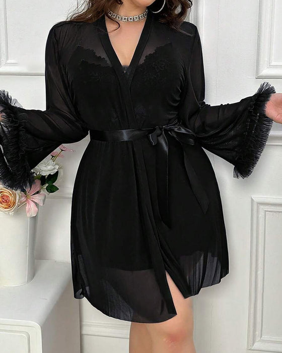 Sexig Knipling Nattkjole Sele Dress