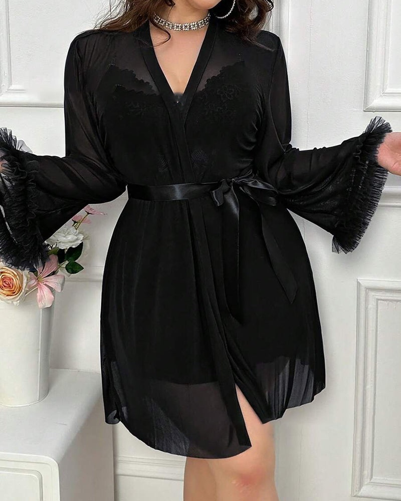 Sexig Knipling Nattkjole Sele Dress