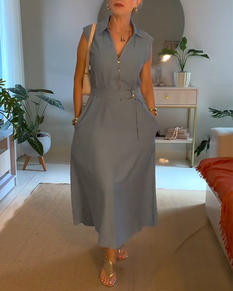 Kjole Elegant Jakkeslag Lang