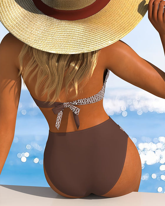 Bikini Halsstropp Fargeblokk Korsbånd