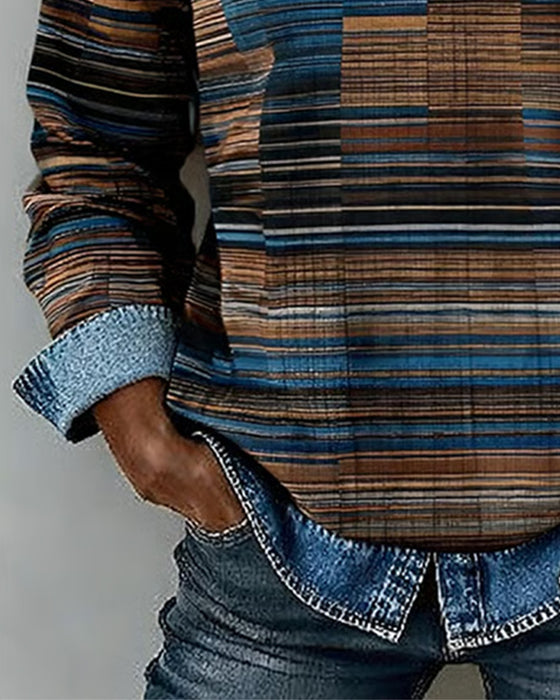 Topp Denim Patchwork Stripe Vintage