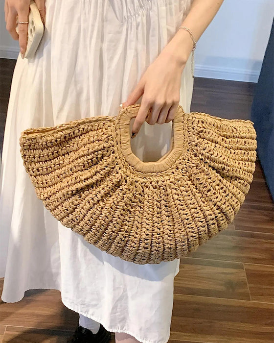 Veske Måneformet Halm